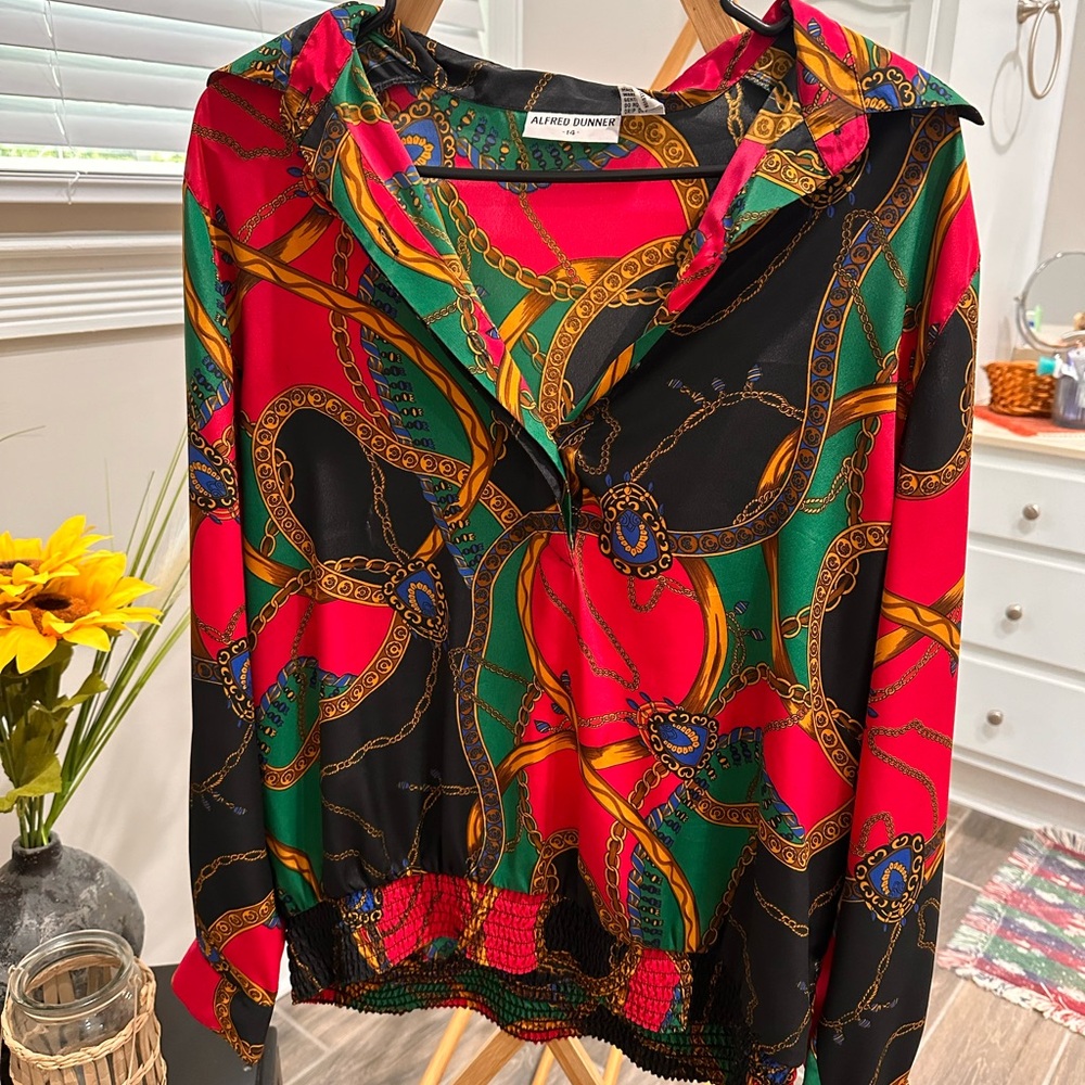 Vintage 1990’s Alfred Dunner Equestrian Blouse